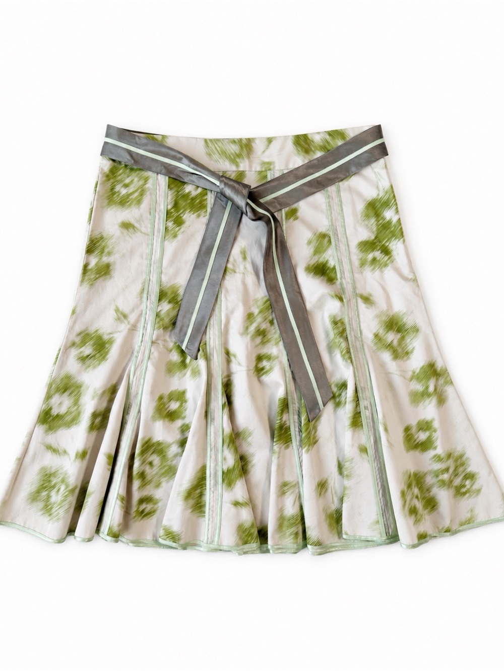Old Navy Woman Cream Pleated A-Line Flare Skirt US12 Y2K 90s Romantic Fairy